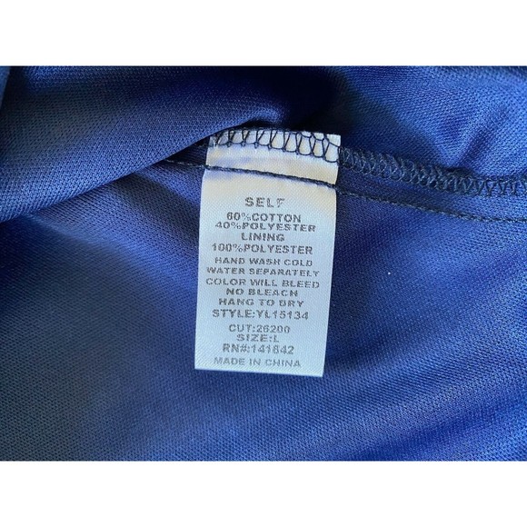 NEW W/TAGS Apricot Lane Ya Los Angeles Blue Chiffon Strapless Mini Tie Dress L - Picture 12 of 12